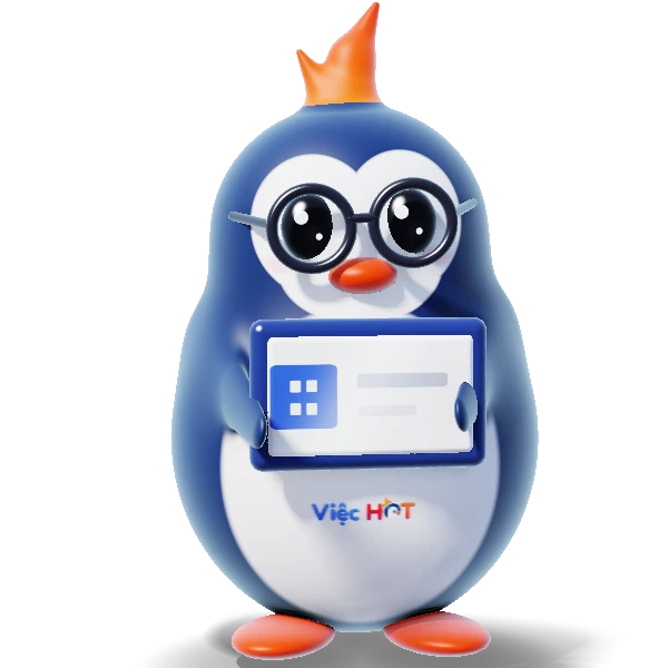 Chim cánh cụt Việc Hot cầm thẻ thông tin doanh nghiệp