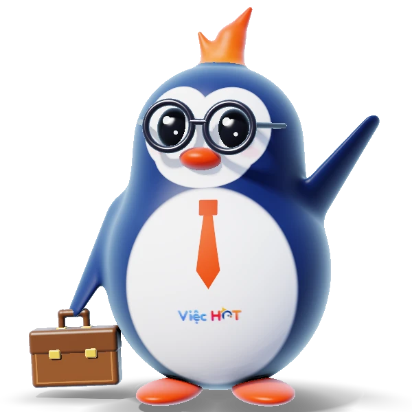 Chim cánh cụt Việc Hot xách cặp, vẫy tay chào nhà tuyển dụng